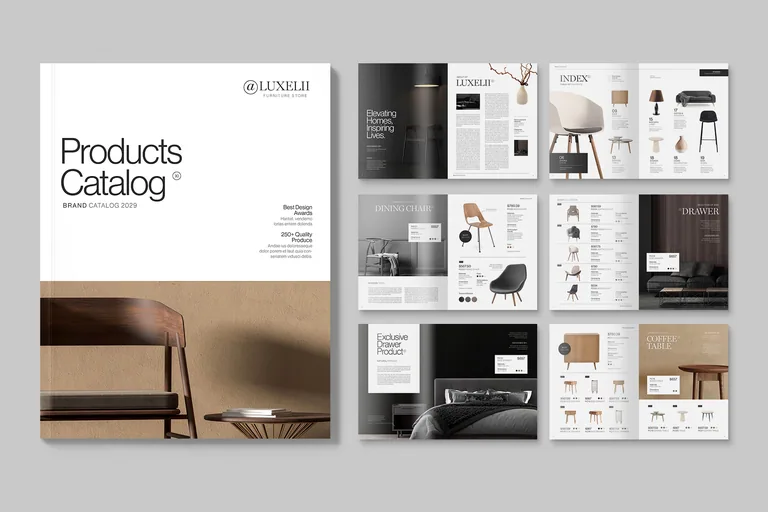 Product catalogue printed by PrintPal