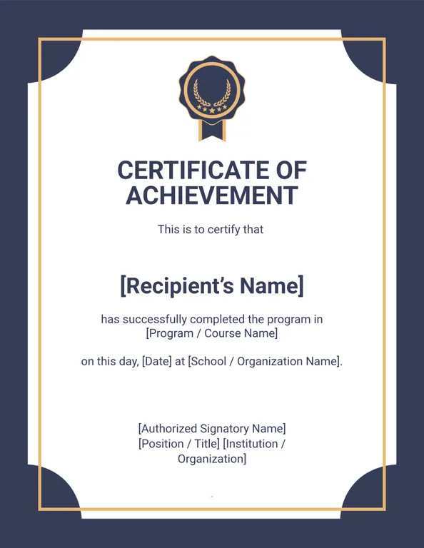 Certificate printed by PrintPal