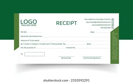 Receipt book printed by PrintPal